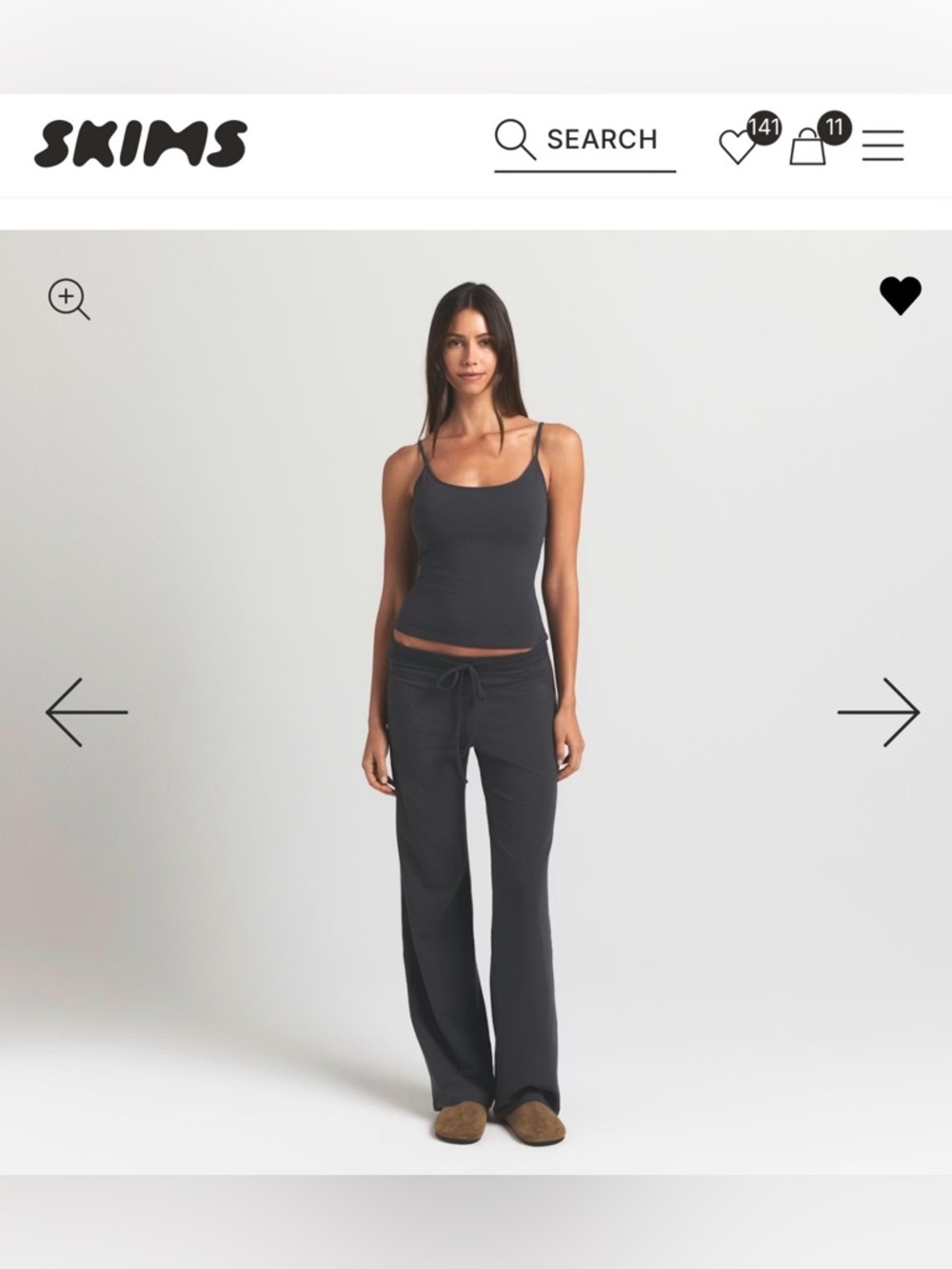 SKIMS Ash Cotton Jersey Scoop Tank